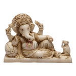 Marble Ganesha Statue | Pure Temple Grade Idol | Sacred Ganapati Moorti | Luck & Success Deity | Traditional Art