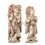 Dust Marble Radha Krishna Statue | Divine Couple Figurine | Wedding Gift Art | Anniversary Present | Sacred Love Sculpture