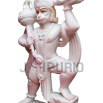 Hanuman Marble Statue | Sacred Bajrang Bali Idol | Temple Altar Art | Divine Protection Murti | Traditional Sculpture