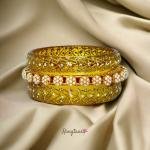 Bangadi with Glass Bangles Set | Traditional Modern Mix | Designer Chudiya Collection | Fusion Style Bangles | Fashion Accessory