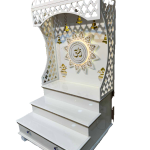 L-Temple 2 | 36 inch Width x 32 inch Depth | Modern Wooden Prayer Cabinet | Space-Saving Corner Mandir | Elegant Home Worship Altar | Contemporary Hindu Temple | Jaipurio