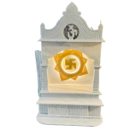 Handcrafted Surya Marble Mandir | Hexa Design | Traditional Spiritual Architecture