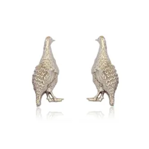 Silver Partridge Cufflink | Sterling Silver | Heirloom Collection | Jaipurio