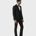 Luxe Black Blended Tuxedo Jacket - Sophisticated Style in Sizes S to XL | Jaipurio