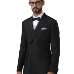 Midnight Lace Elegance: The Tuxedo Jacket - Sophisticated Style in Sizes S to XL | Jaipurio