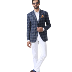 Elite Explorer's Woollen Checks Tuxedo - Sophisticated Style in Sizes S to XL | Jaipurio