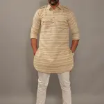 Khaki Brown Hunting Kurta Pajama Set for Men | Outdoor Adventure Wear