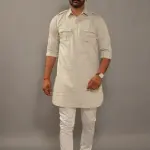 Khaki Grey Hunting Kurta Pajama Set for Men | Outdoor Adventure Wear