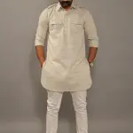 Khaki Grey Hunting Kurta Pajama Set for Men | Outdoor Adventure Wear