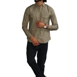 Moss Green Cotton Hunting Shirt Mens - Premium Wilderness Stealth Style | Jaipurio
