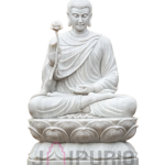 Buddha Statue: Serene Marble Sculpture | Handcrafted Zen Decor, Meditation Gift | Enlightenment Symbol | Buy Authentic Indian Buddhist Art