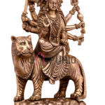 Brass Durga Mata Statue | 38cm Goddess on Tiger Sculpture | Premium Divine Sherawali Idol | Authentic Hindu Temple Art | BDS-DRG-038"