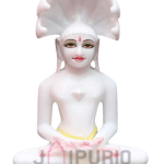 Handcrafted Jain Parshwanath Marble Statue: Premium Temple Grade Sculpture | Sacred White Marble | Divine Tirthankar Murti | Traditional Art