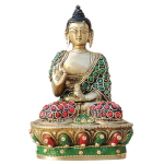 Buddha Ji Brass Showpiece Idol: 4.5x3.5x6.7 inch Sacred Statue | Premium Home Decor | Meditation Room Art | Peace & Blessing Sculpture