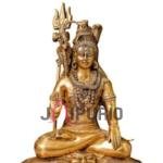 Brass Table Top Lord Shiva Idol | Traditional 20.3 × 12.7 cm Sacred Murti | Handcrafted Mahadev Statue for Home Temple | Premium Decor | Jaipurio