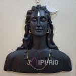 Lord Adiyogi Black Wall Sculpture | Premium 91.44 × 91.44 × 22.86 cm Fiberglass Art | Spiritual Yoga Master Relief | Divine Decor