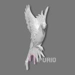 Parrot Wall Hanging Sculpture | 91.4 x 45.7 x 12.7 cm | 2.4 kg Fiberglass & Marble | Vibrant Tropical Bird Art | Home Decor Accent | Jaipurio