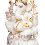 Ganesha Idol: Exquisite Marble Murti | Hand-Carved Spiritual Decor, Hindu God Statue | Remover of Obstacles | Authentic Indian Art