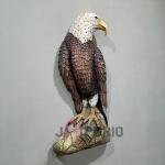 Eagle Wall Hanging Sculpture | 91.4 x 45.7 x 15.2 cm | 8 kg Fiberglass & Marble | Majestic Bird of Prey Art | Realistic Raptor Decor | Jaipurio