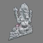 Lord Ganesha Wall Sculpture (76.2 cm × 61.0 cm × 22.9 cm/30" × 24" × 9", 8000 g) | Sacred Divine Art | Premium Fiberglass with Marble Powder by Jaipurio