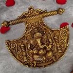 10" Pure Brass Wall Hanging Ganesha | Sacred Wall Art | Divine Decor