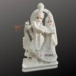 Hand-Carved Pink Stone Krishna Statue | 1 Ft Spiritual Sculpture | Traditional Indian Artistry