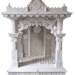 Marble Home Temple: Grand Hand-Carved Mandir | Luxurious Spiritual Centerpiece