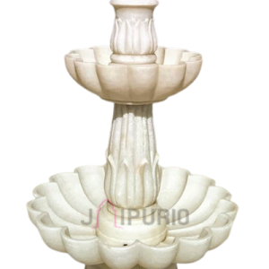 Elegant Marble Fountain: Compact 66cm Handcrafted Waterfall | Luxurious Home & Garden Decor | Authentic Indian Artistry | Charming Water Feature