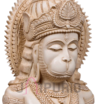 Marble Dust Hanuman Bust Statue: Divine Sculpture | Luxury Temple Decor | Authentic Indian Craftsmanship | Sacred Devotional Art