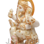 Marble Ganesha Statue: Divine 31CM Pure Masterpiece | Luxury Temple Art | Authentic Craftsmanship | Sacred Stone Sculpture