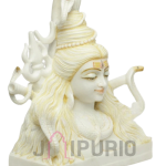 Marble Shiva Statue: Majestic 47CM Pure Stone Idol | Luxury Temple Art | Authentic Indian Craftsmanship | Sacred Masterpiece