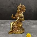 8" Pure Brass Hanuman Idol | Traditional Temple Murti | Sacred Devotion Statue