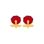 Red Hydro Quartz Cufflinks | Handcrafted Luxury | Refined Accessories | Jaipurio