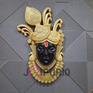 Lord Shrinathji Nathdwara Face Wall Hanging | Grand 121.92 × 76.2 × 17.78 cm Sacred Metal Sculpture | Premium 10.5 kg Divine Art