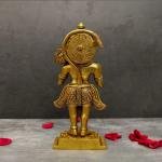 8" Large Brass Hanuman Idol | Temple Grade Murti | Sacred Divine Statue