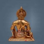 9" Pure Brass Blessing Hanuman Idol | Sacred Temple Murti | Divine Grace Statue