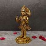 8" Large Brass Hanuman Idol | Temple Grade Murti | Sacred Divine Statue