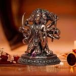 4.5" Pure Brass Panchmukhi Hanuman Idol | Five-Faced Divine Murti | Sacred Grace Statue