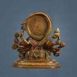 Pure Brass Panchmukhi Hanuman Statue 9.5" | Crossed Legs | Antique Bronze | 4.9 kg Exquisite Divine Strength | 9" Width, 5.5" Depth | Power & Devotion