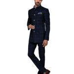 The Plaid Bandhgala Suit (S-XL) | Modern Pattern Formal Wear | Designer Check Collection by Jaipurio