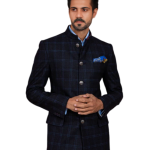 The Plaid Bandhgala Suit (S-XL) | Modern Pattern Formal Wear | Designer Check Collection by Jaipurio