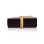 Black Onyx Bar Cufflink | Natural Stone | Gold Accent | Jaipurio