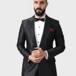 The Arched Pattern Tuxedo Jacket | Premium Designer Formal Wear | Jaipurio Collection