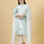 Alluring Sky Blue Silk Kurti-Palazzo Set | Premium Pure Silk | Luxury Ethnic Fashion | Contemporary Two-Piece Set | Size XS-XXL | Jaipurio