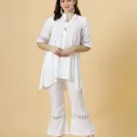 Alluring White Cotton Co-Ord Set | Premium Cotton Fabric | Contemporary Fashion | Modern Two-Piece Set | Perfect Summer Wear | Size XS-XXL | Jaipurio