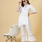 Alluring White Cotton Co-Ord Set | Premium Cotton Fabric | Contemporary Fashion | Modern Two-Piece Set | Perfect Summer Wear | Size XS-XXL | Jaipurio