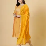 Stunning Amber Silk Straight Kurti with Brocade Silk Pants | Premium Pure Silk | Luxury Designer Collection | Party Wear | Size XS-XXL | Jaipurio