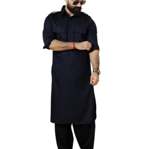 Navy Blue Pathani Kurta Set - Premium Traditional Menswear | Jaipurio