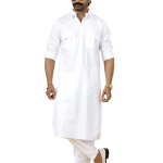 Classy White Pathani Kurta-Salwar Set | Premium Cotton Traditional Ethnic Wear | Luxury Men's Formal & Festive Ensemble | Timeless Design