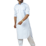 Classy Ice Blue Pathani Kurta-Salwar Set | Premium Cotton Traditional Ethnic Wear | Luxury Men's Formal & Festive Ensemble | Timeless Design